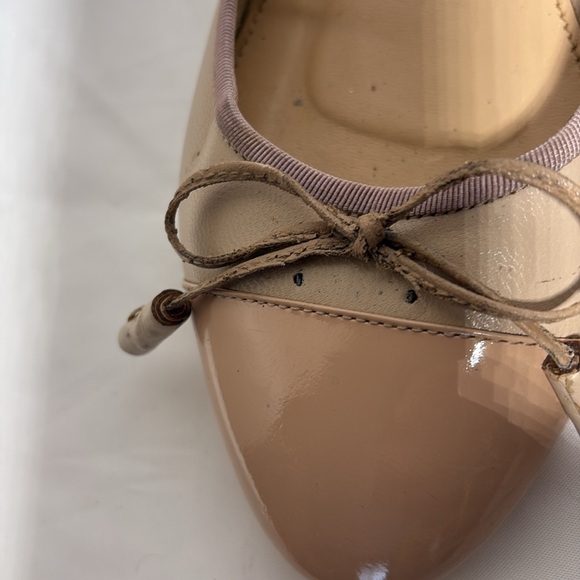 PRADA Napa Vernice Cap Toe Logo Bow Ballerina Flats Size 40 IT/ US 10 #9015 - Picture 3 of 10